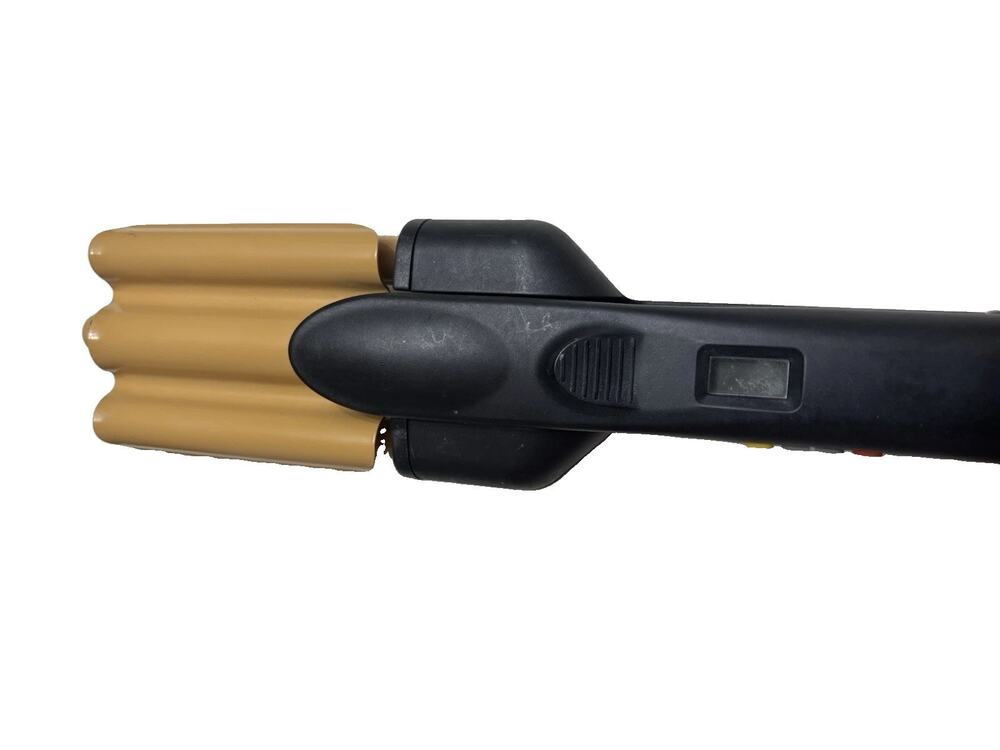 CHI Triple Barrel Hair Waver Crimper Gold Digital Temperature Beach Waves Tested